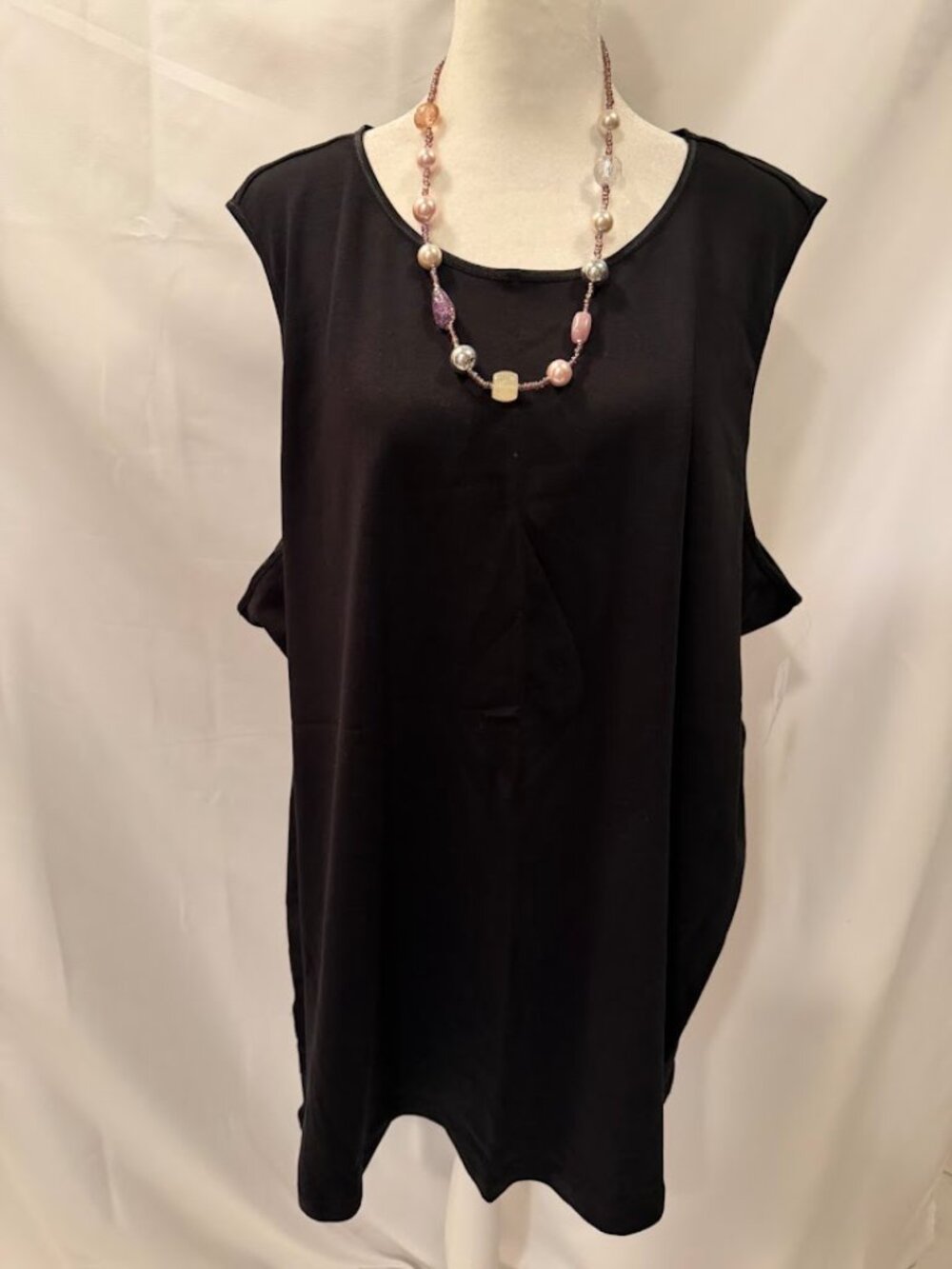 NWT CJ BANKS Black Tank Top (100% Cotton) - 3x